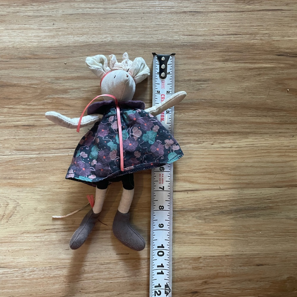 Floral Dress Plush Mouse - Moulin Roty- Paris